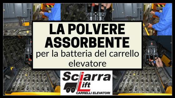 Polvere assorbente carrello elevatore